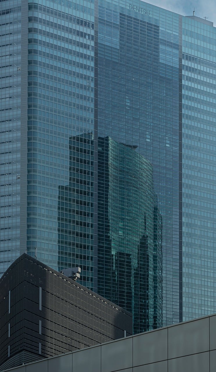 cityscape, architecture, building, skyscraper, reflection, japan, tokyo